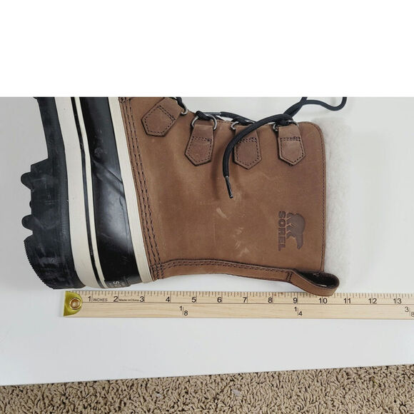 SOREL 1964 Pac Nylon Waterproof Snow Boots in Tabacco Black, sz 8.5 main image 16